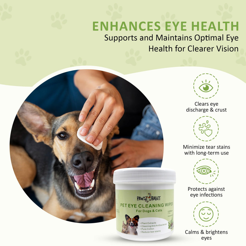 Paw Ballet Pet Eye Wipes for Cats & Dogs