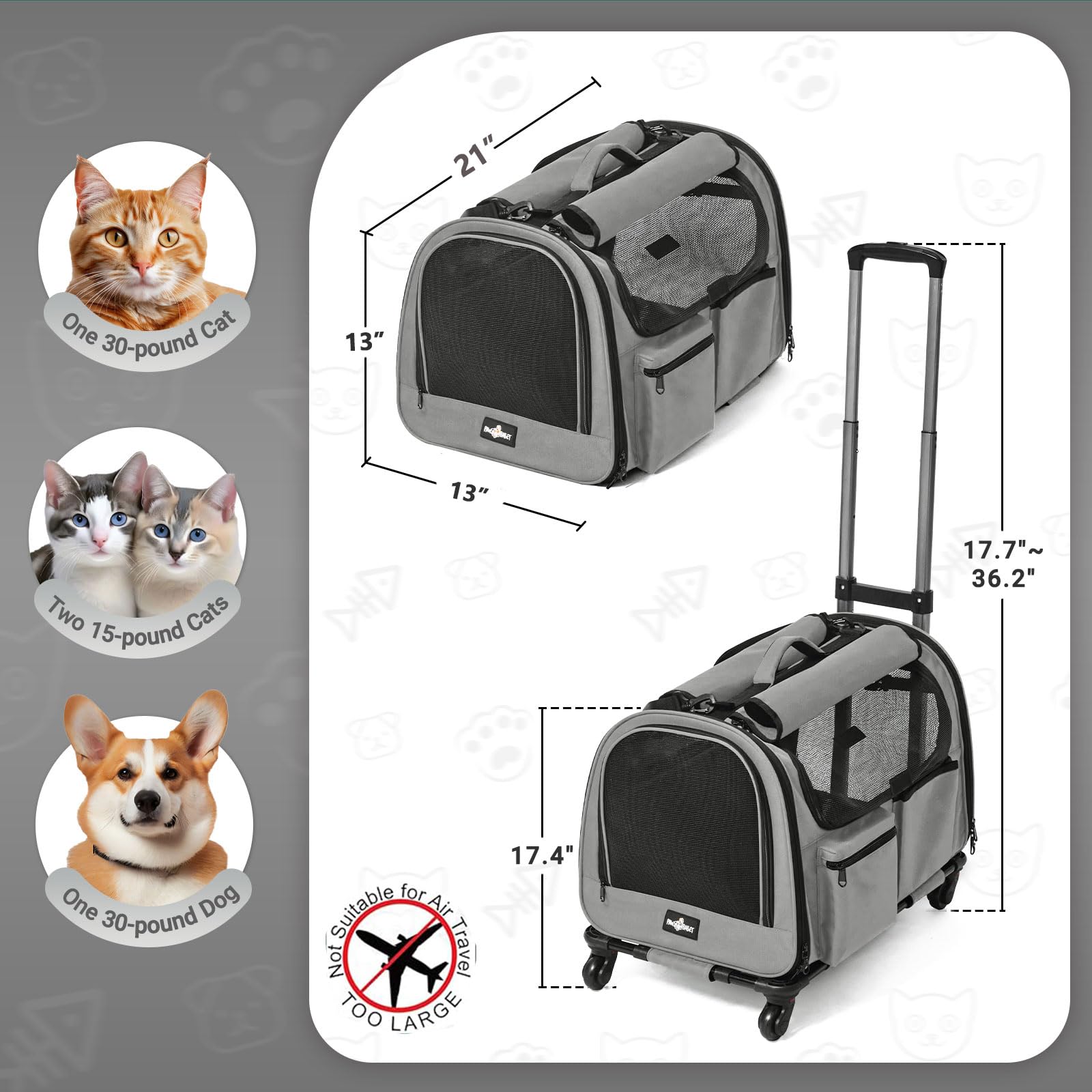Pet Rolling Carrier