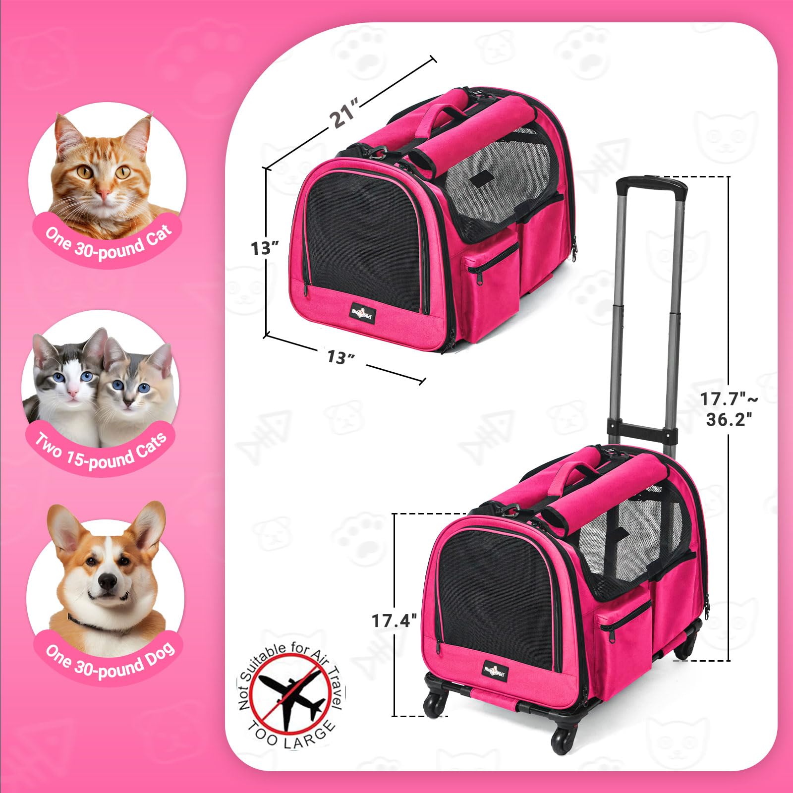 Pet Rolling Carrier