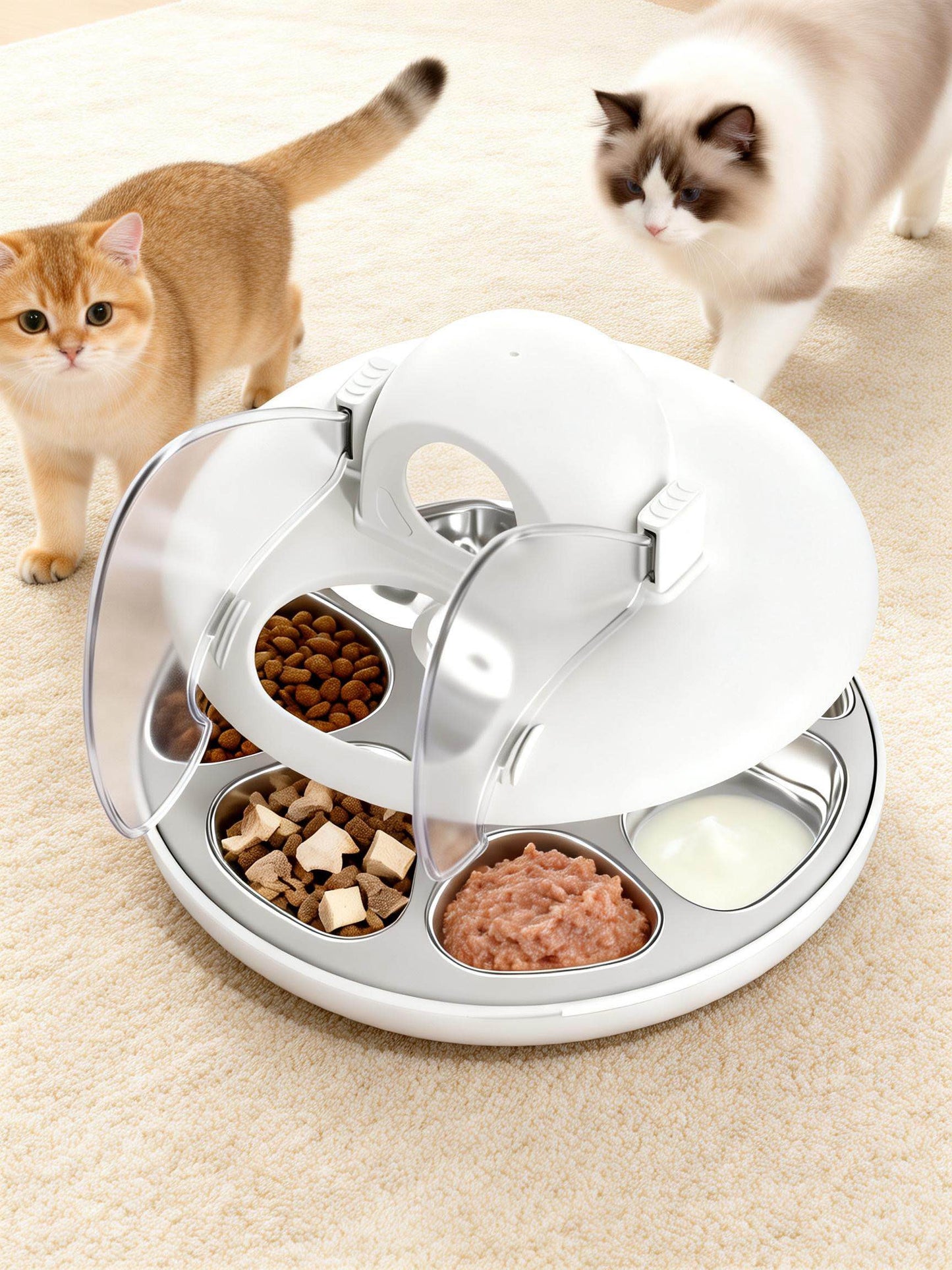 Temora Vision AI Facial Recognition Multi-Cat Feeder