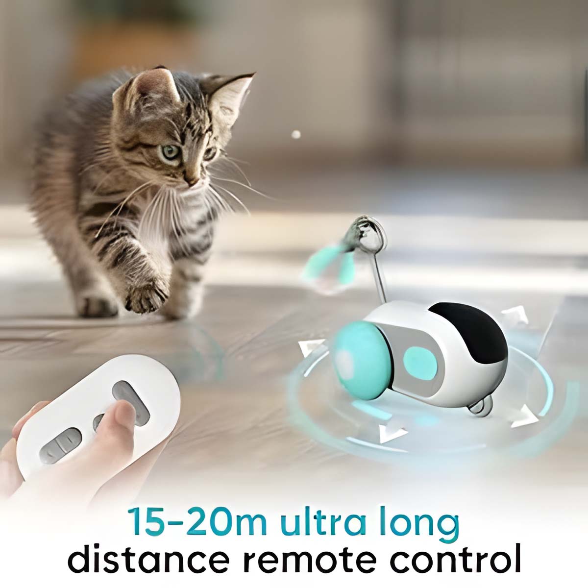 Smart Interactive Cat Car Toy (Automatic + Remote Control)