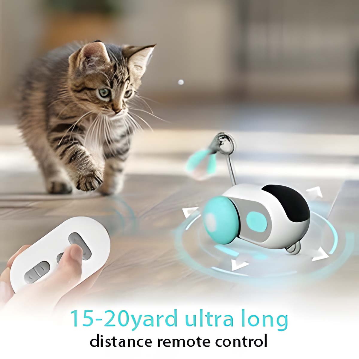 Smart Interactive Cat Car Toy (Automatic + Remote Control)