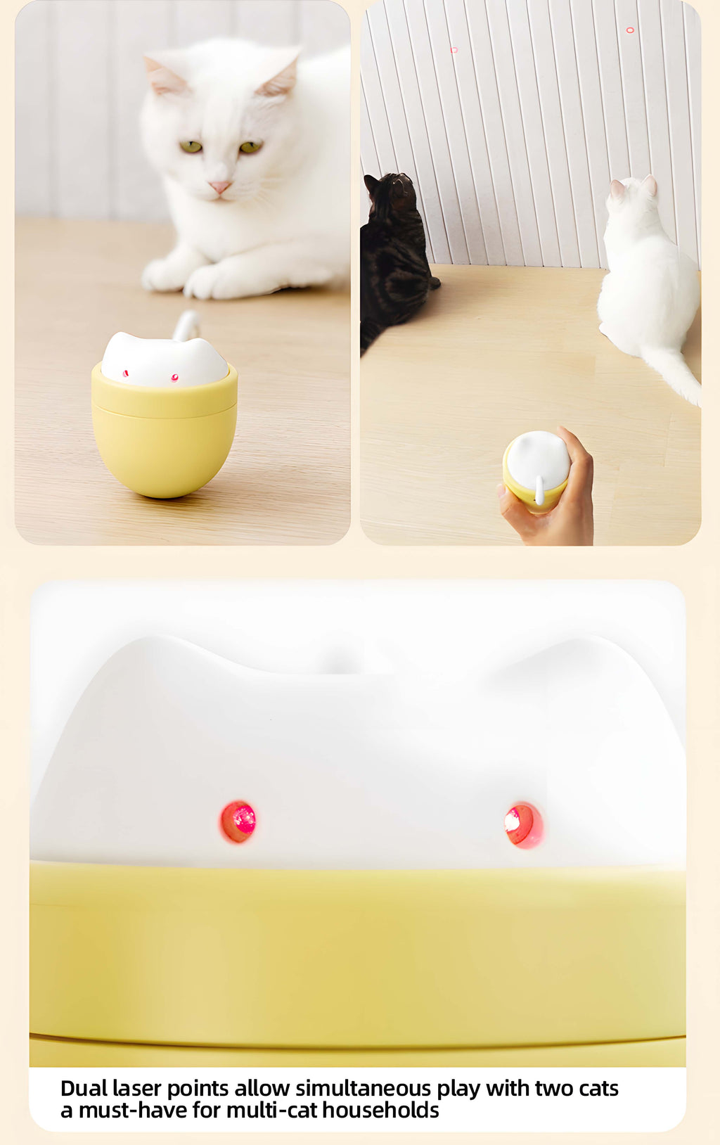 Dual-Laser Rotating Smart Interactive Cat Toy
