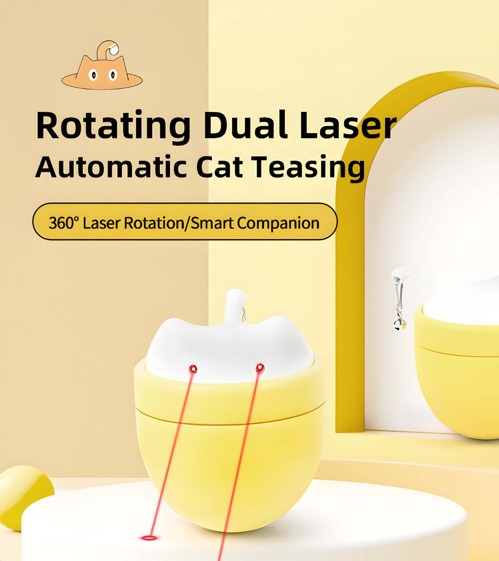 Dual-Laser Rotating Smart Interactive Cat Toy