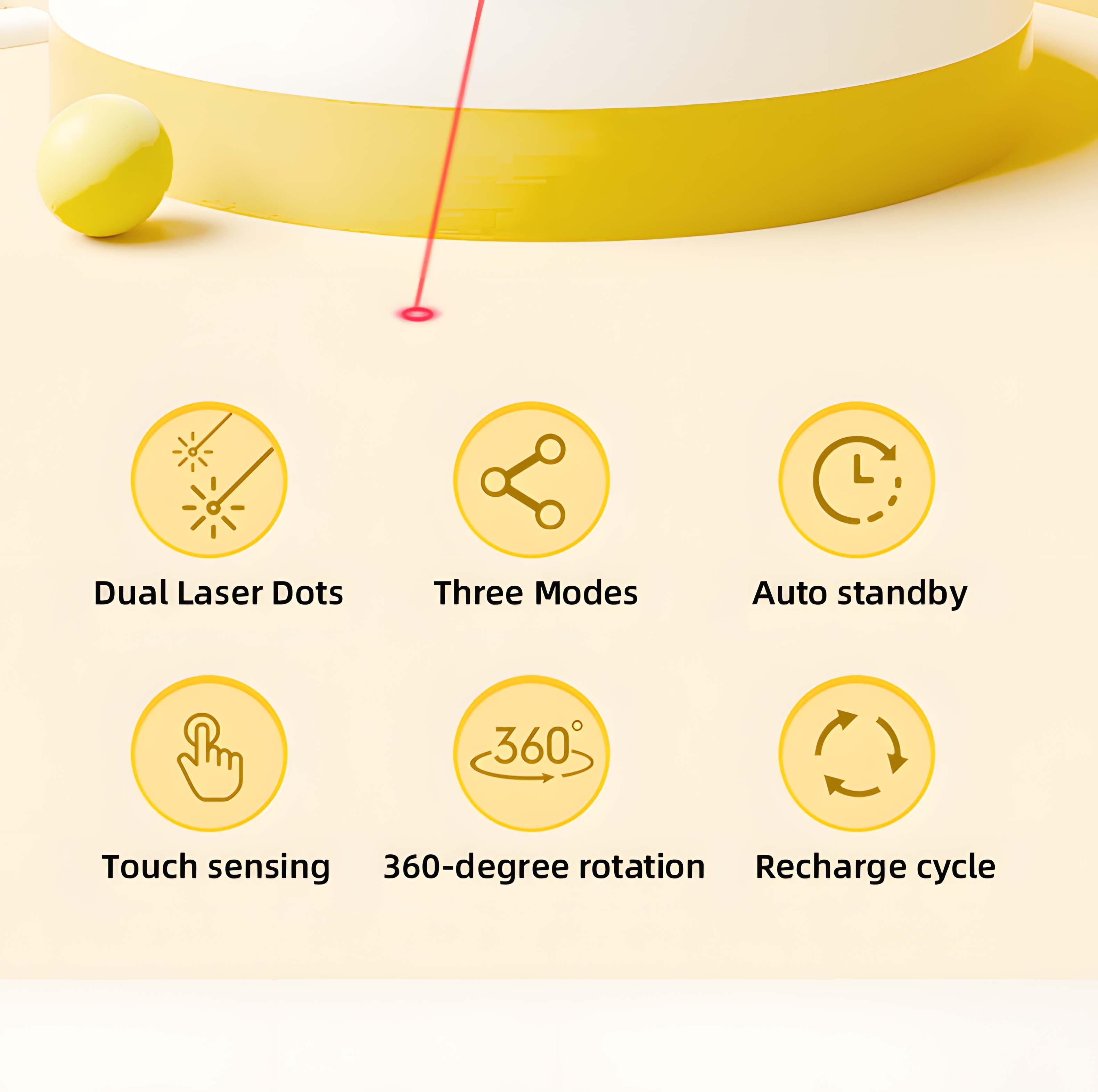 Dual-Laser Rotating Smart Interactive Cat Toy