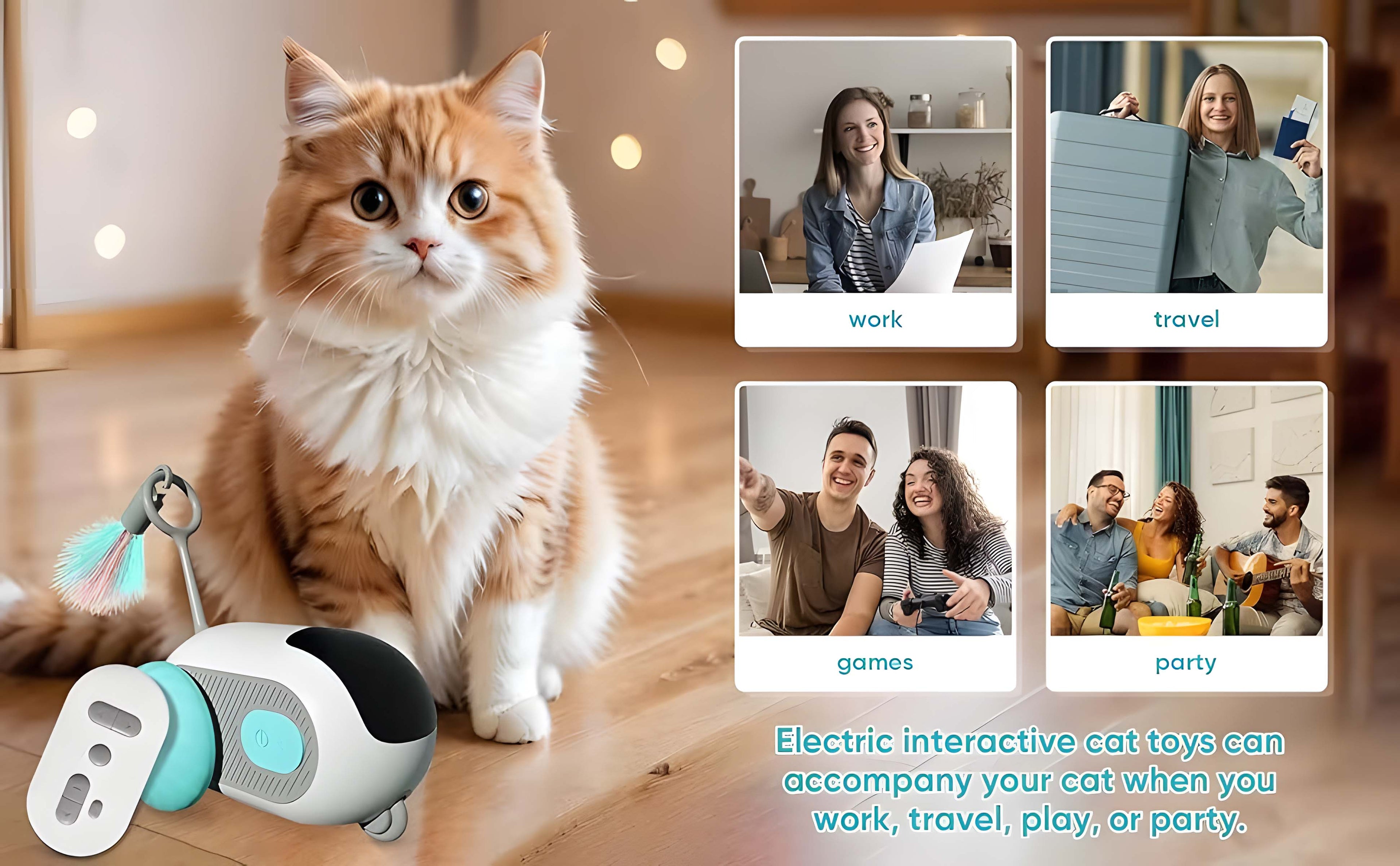 Smart Interactive Cat Car Toy (Automatic + Remote Control)