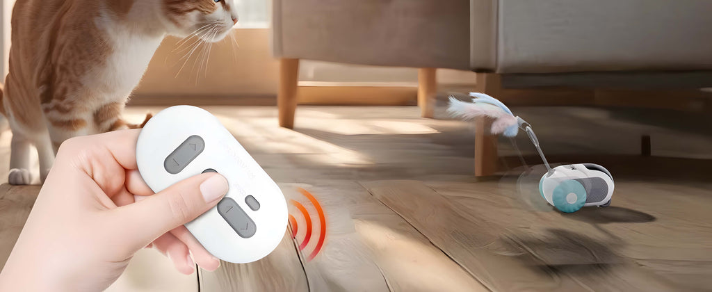 Smart Interactive Cat Car Toy (Automatic + Remote Control)