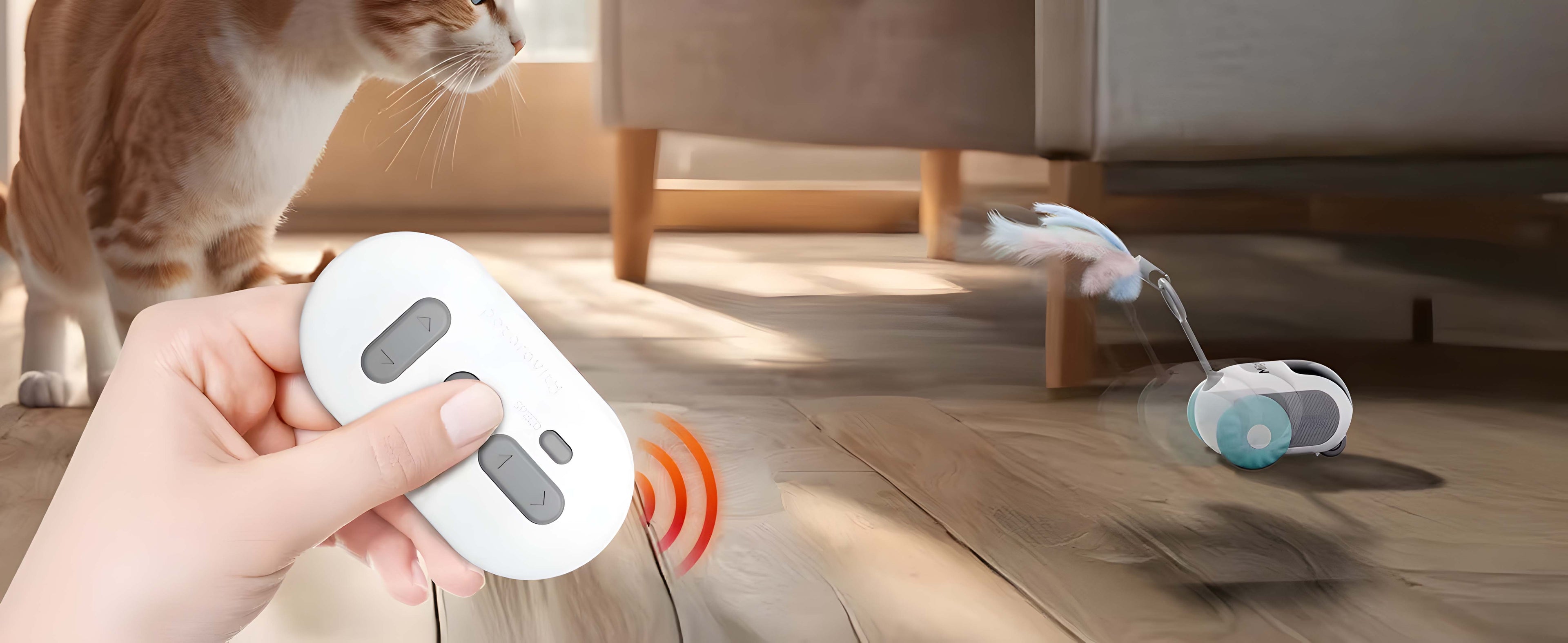 Smart Interactive Cat Car Toy (Automatic + Remote Control)