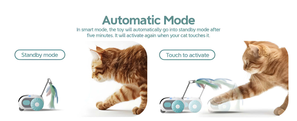 Smart Interactive Cat Car Toy (Automatic + Remote Control)