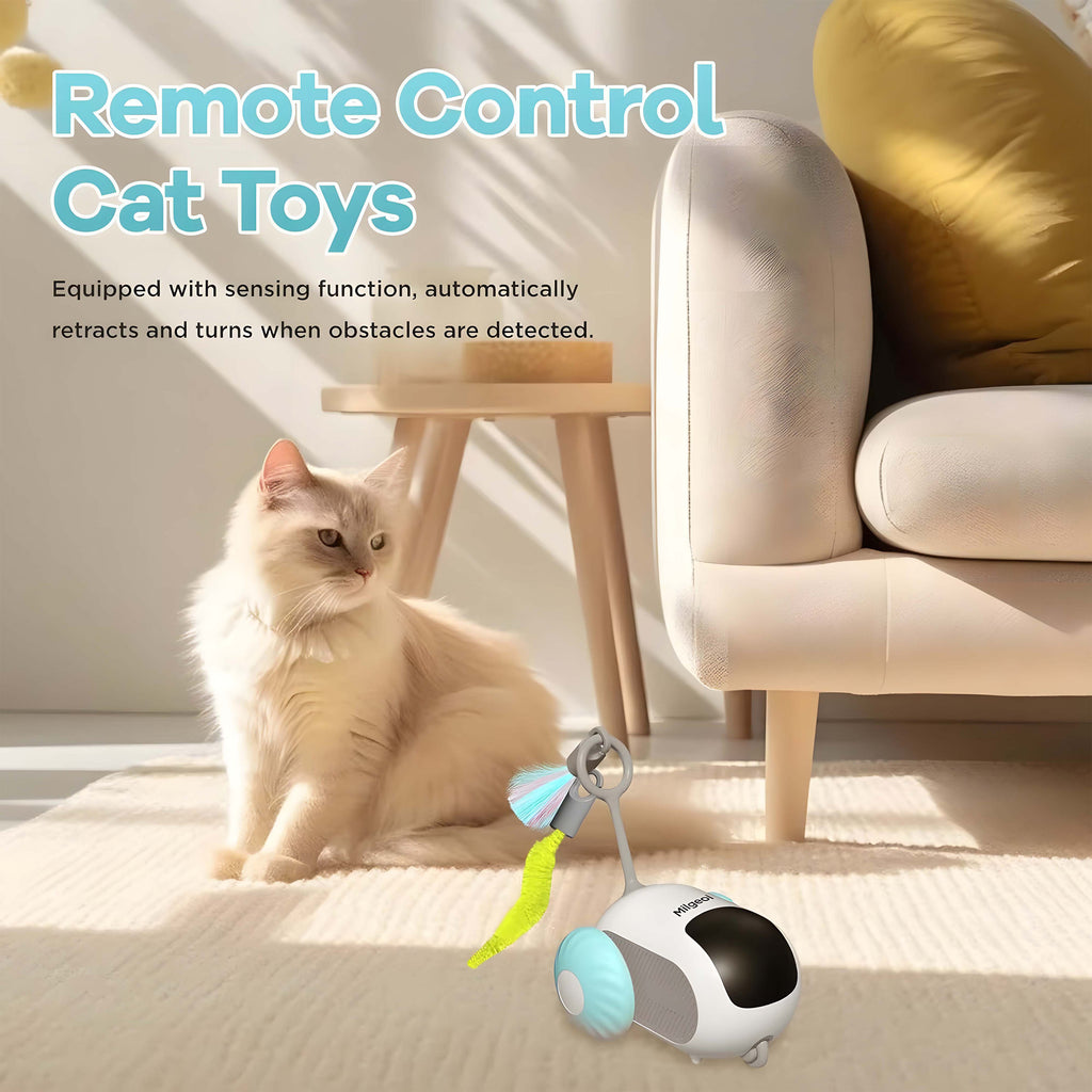 Smart Interactive Cat Car Toy (Automatic + Remote Control)