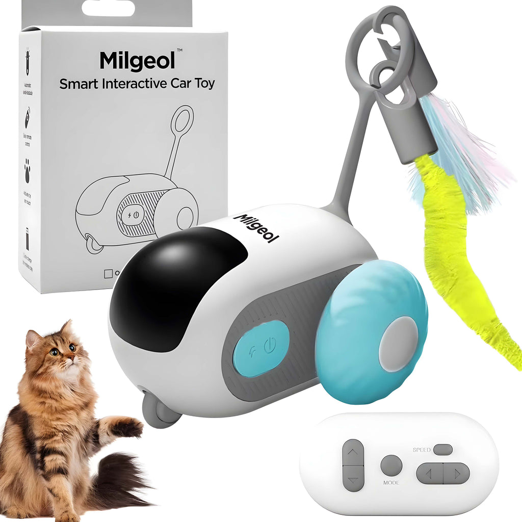 Smart Interactive Cat Car Toy (Automatic + Remote Control)