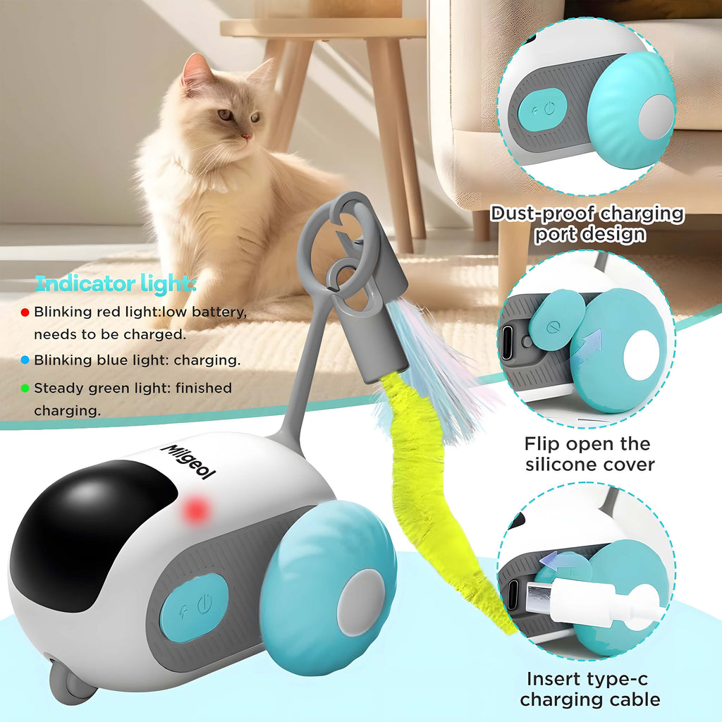 Smart Interactive Cat Car Toy (Automatic + Remote Control)