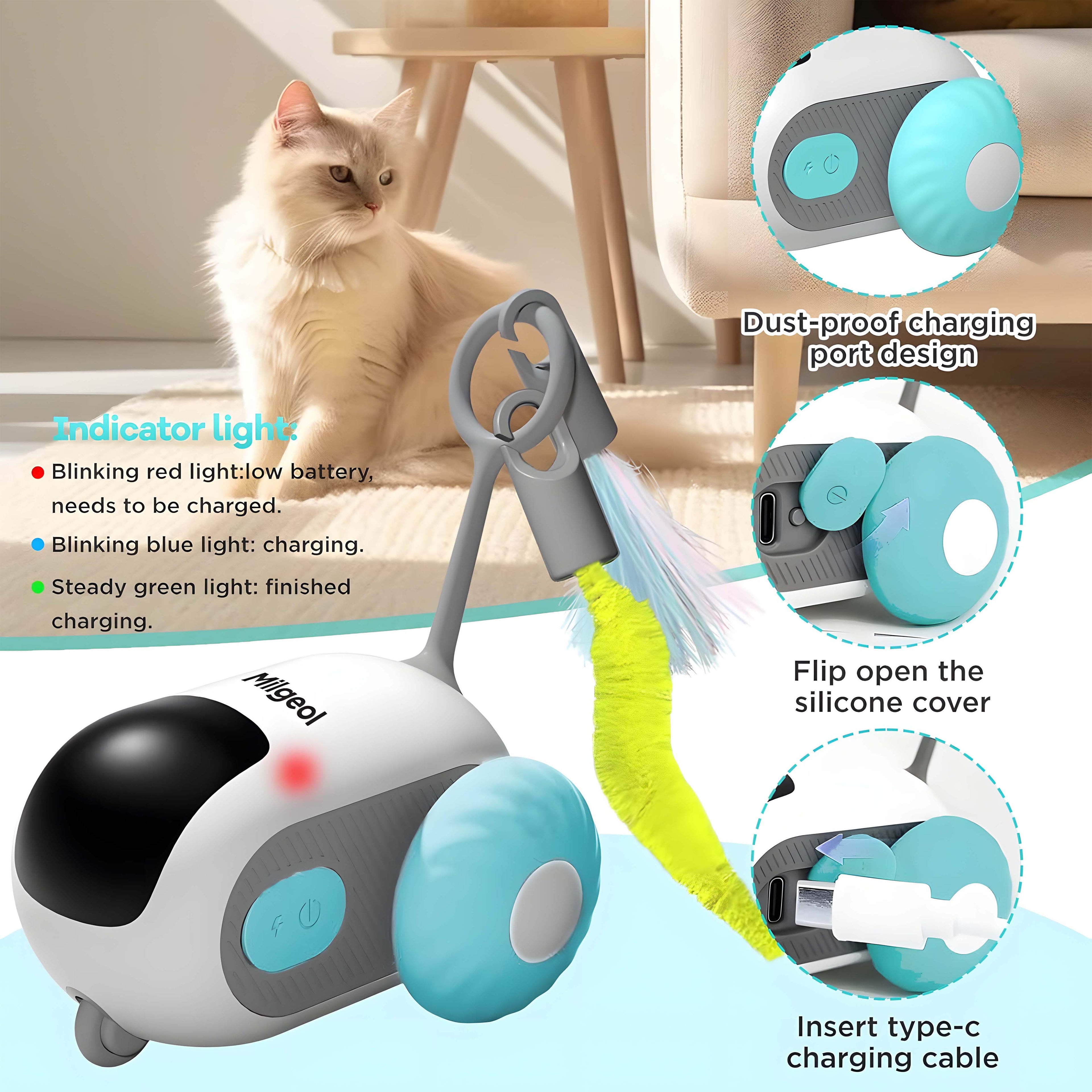Smart Interactive Cat Car Toy (Automatic + Remote Control)